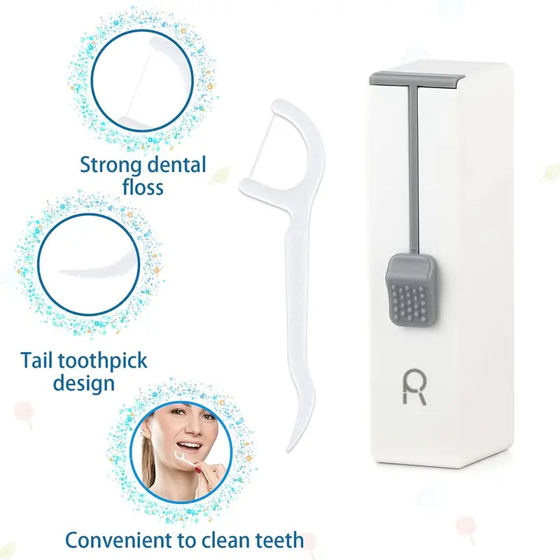 Portable Automatic Dental Floss Dispenser for Teeth Cleaning