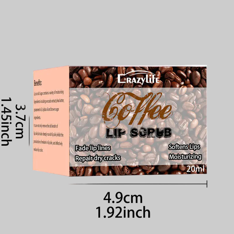 Crazylife Coffee Lip Scrub for Moisturizing Care