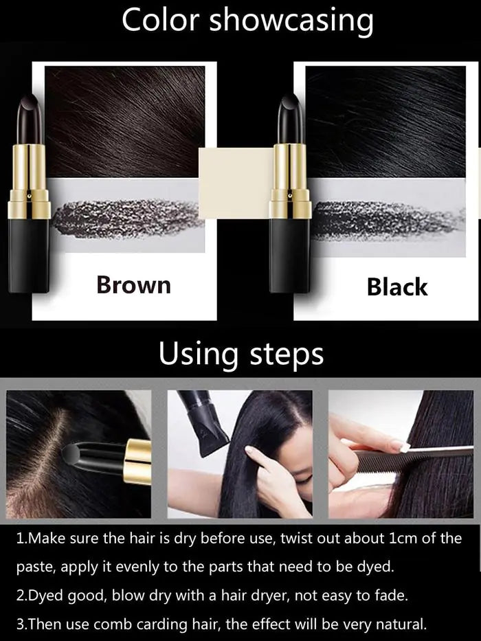Lai Mei Hair Dye Stick for Quick Gray Coverage